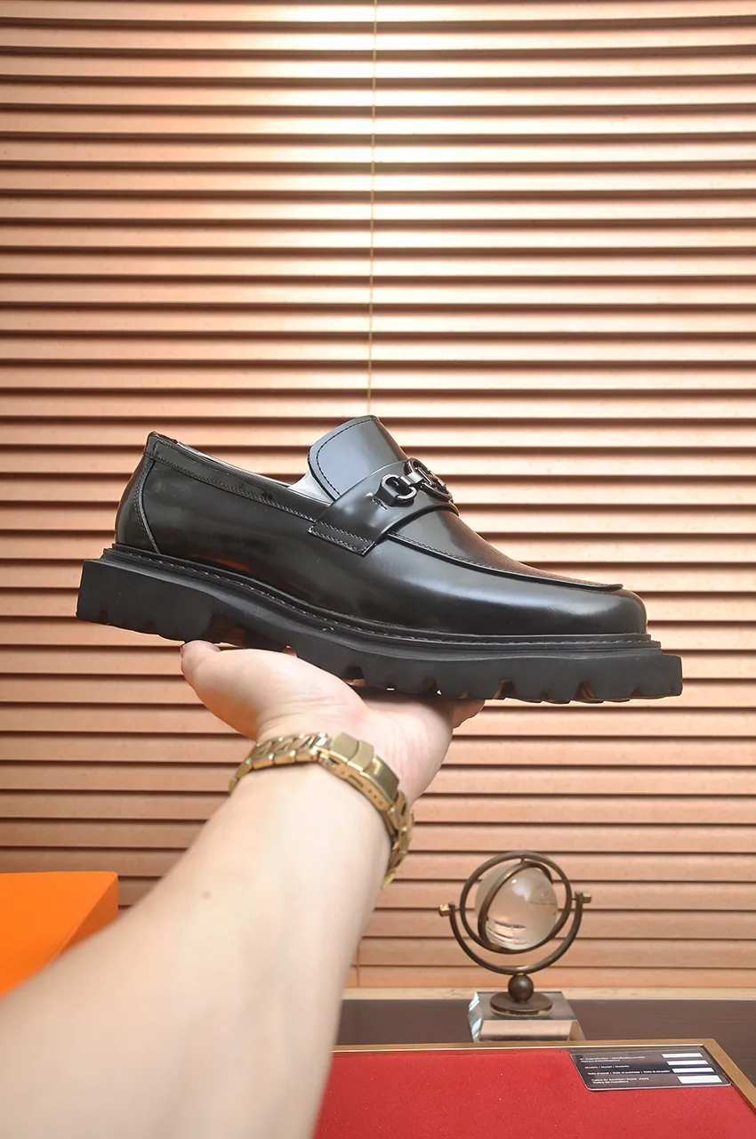 Men's men's shoes 💰720💶【[Hermes HERMES】】(High-end Niuli) New 🍀 HERMES - top version of classic casual leather shoes! Made of imported original cowhide, the inner top layer is comfortable cowhide lining! Original wear-resistant rubber foam outsole! High quality products! Code number 38-45 (45 customized)